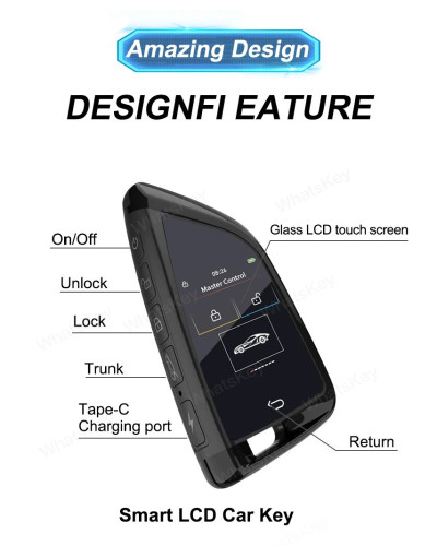 Pantalla de llave inteligente LCD modificada Universal CF568 para BMW, Benz, Audi, Ford, Hyundai, Kia, Porsche, entrada sin llav