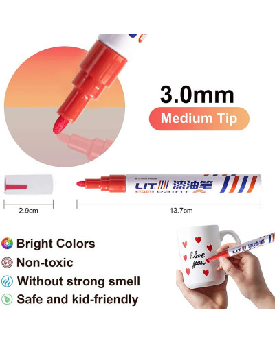 Waterproof Car Scratch Repair Pen Auto Wheel Tire Oily Painting Mark P