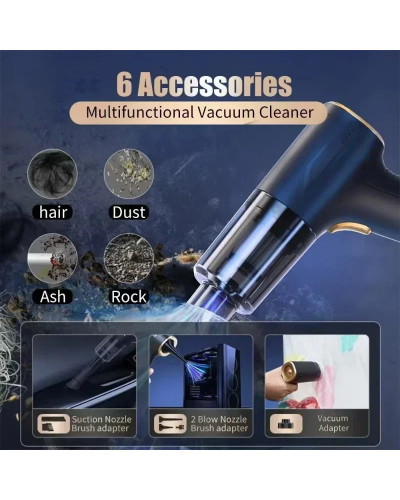 CENRR 98000PA Mini Car Vacuum Cleaner Cordless Powerful Wireless Car C