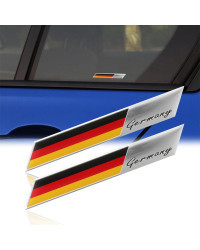 Emblema de la bandera de Alemania en 3D, pegatina de coche Deutsch, calcomanía de rejilla, parachoques, ventana, decoración del 