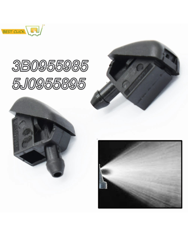 Xukey-arandelas de ventana delantera para coche, boquilla de chorro para VW Polo 6N1 5J0955986, Skoda Fabia Octavia Roomster