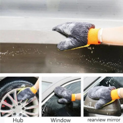 Gants de lavage de voiture en molleton de corail doux, microfibre velours, Absorption d'eau, gants de lavage de voiture, nettoye