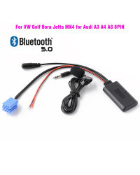 Adaptador de micrófono inalámbrico bluetooth para coche, estéreo AUX IN Music para VW Golf Bora Jetta MK4, Audi A3 A4 A6, Skoda 