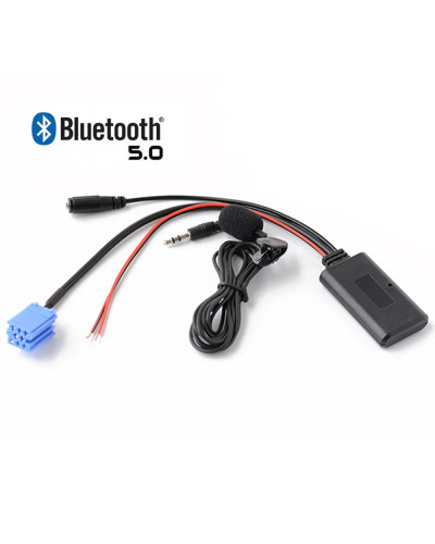 Adaptador de micrófono inalámbrico bluetooth para coche, estéreo AUX IN Music para VW Golf MK4, Audi A3, A4, A6, 8 pines, Skoda 