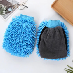 1PCS Waterproof Car Wash Microfiber Chenille Gloves Thick Car Cleaning Mitt Wax Detailing Brush Auto Care Double-faced Glove