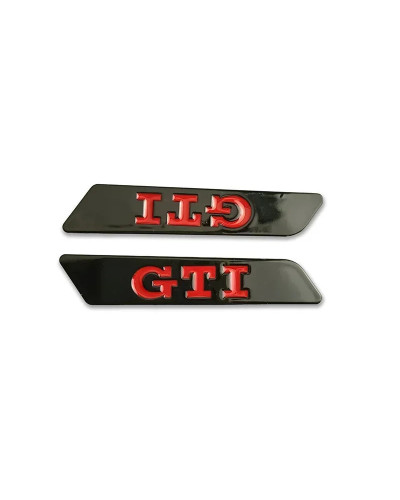 Pegatinas de tira de parachoques de insignia de guardabarros, emblema lateral de Metal para Volkswagen VW GTI MK5 Passat Polo Go