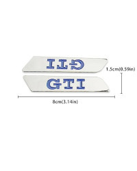 Pegatinas de tira de parachoques de insignia de guardabarros, emblema lateral de Metal para Volkswagen VW GTI MK5 Passat Polo Go