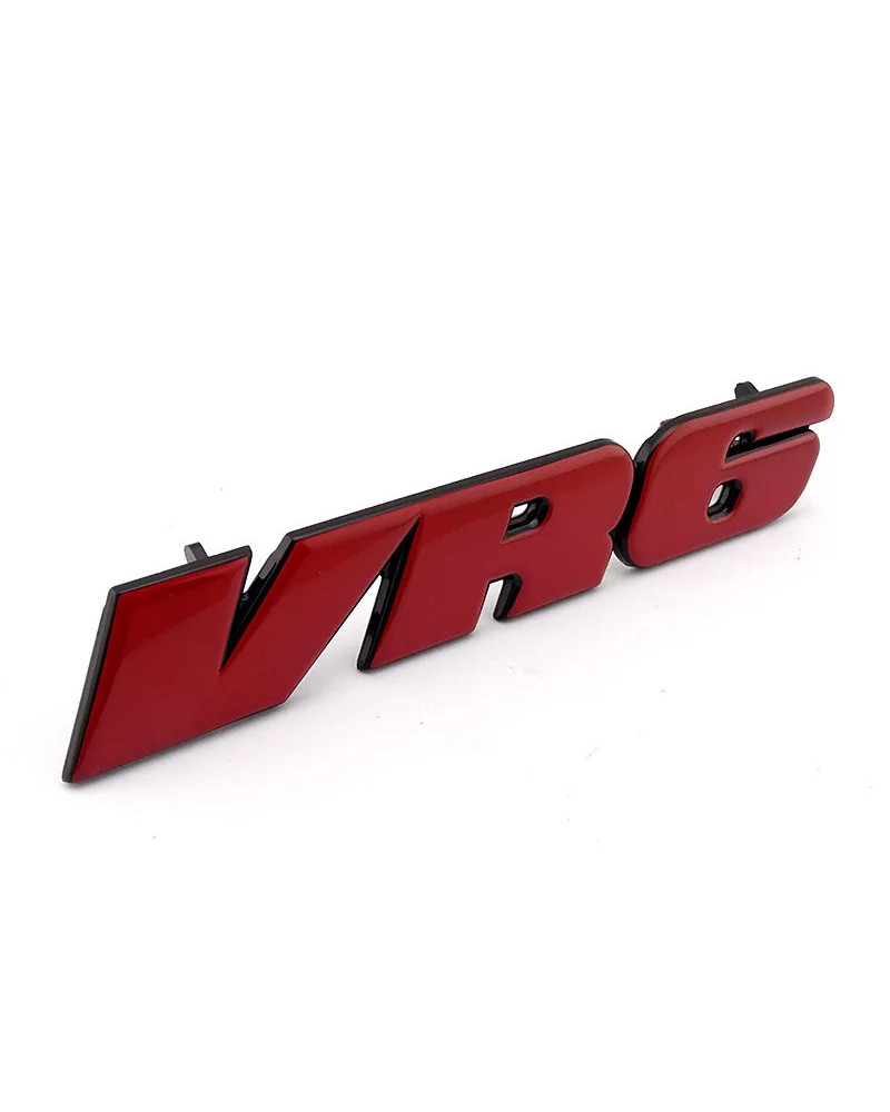 Pegatina 3D cromada para parrilla de coche VR6, insignia, emblema, calcomanía, MK3, logotipo automático para VW Golf, Corrado, J