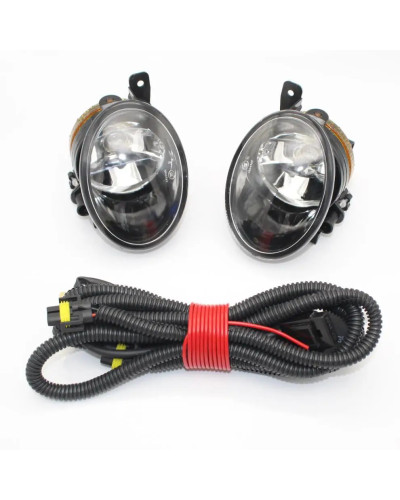 Luz antiniebla halógena delantera con arnés de cables, lámpara antiniebla para VW Transporter Multivan Caravelle T5 T6 2010 2011