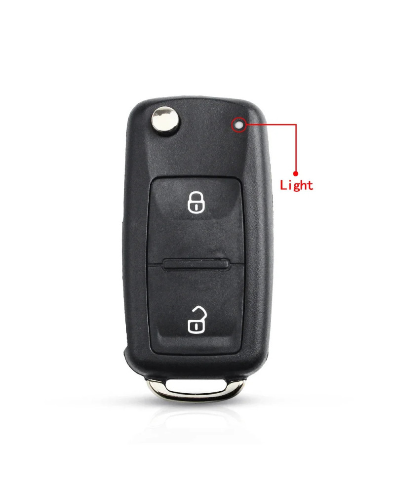 KEYYOU-carcasa de llave remota de coche, carcasa de llave para VW Eos Golf Jetta Polo Tiguan, Skoda Rapid Superb Octavia Fabia, 