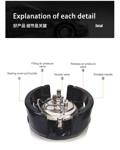 Cleaning Keg Barrel Portable Stainless Steel Car TPU PPF Film Install 