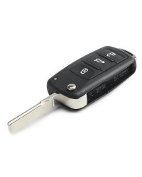 KEYYOU-carcasa de llave remota de coche, carcasa de llave para VW Eos Golf Jetta Polo Tiguan, Skoda Rapid Superb Octavia Fabia, 