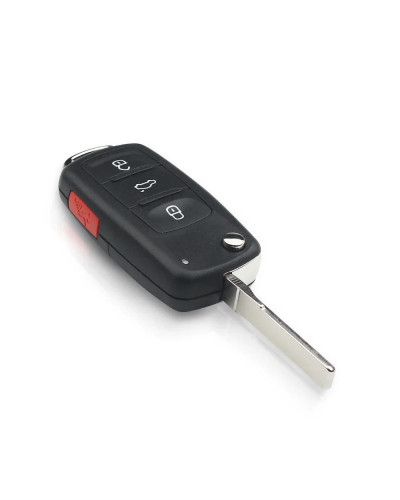 KEYYOU-carcasa de llave remota de coche, carcasa de llave para VW Eos Golf Jetta Polo Tiguan, Skoda Rapid Superb Octavia Fabia, 