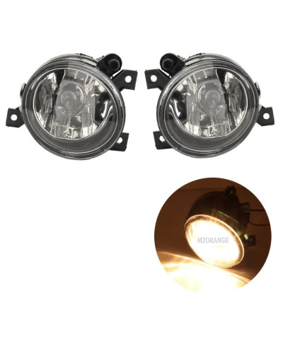 Faros antiniebla LED para coche, lámpara antiniebla cromada para conducción de parachoques delantero halógeno, para VW Jetta V M