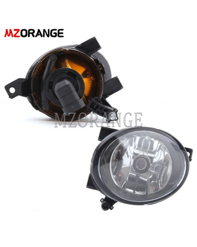 Faros antiniebla LED para coche, lámpara antiniebla cromada para conducción de parachoques delantero halógeno, para VW Jetta V M