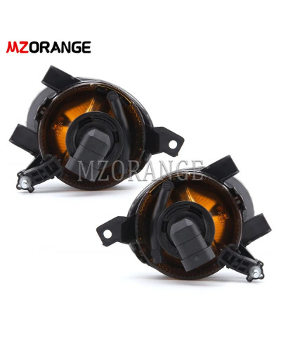 Faros antiniebla LED para coche, lámpara antiniebla cromada para conducción de parachoques delantero halógeno, para VW Jetta V M