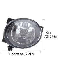 Faros antiniebla LED para coche, lámpara antiniebla cromada para conducción de parachoques delantero halógeno, para VW Jetta V M