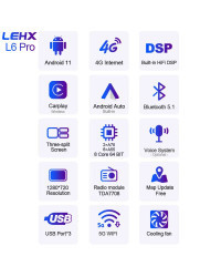 LEHX-Radio Multimedia con GPS para coche, reproductor con Android 11, 2Din, dvd, Carplay, para Volkswagen, VW, Passat B6, B7, CC