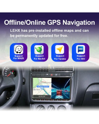 LEHX-Radio Multimedia con GPS para coche, reproductor con Android 11, 2Din, dvd, Carplay, para Volkswagen, VW, Passat B6, B7, CC