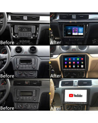 LEHX-Radio Multimedia con GPS para coche, reproductor con Android 11, 2Din, dvd, Carplay, para Volkswagen, VW, Passat B6, B7, CC