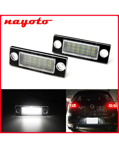 Luz LED para matrícula de coche, lámpara 3B5998026 para VW Passat B5.5 Golf MK4 Caddy MK3 Transporter Skoda T5 T6 Touran MK1 Jet