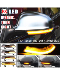 Intermitente LED dinámico para espejo retrovisor, 2 piezas, para VW GOLF 5 GTI V MK5 Jetta Passat B5.5 B6 Sharan Superb EOS