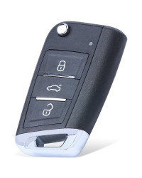 DIYKEY-llave de coche con tapa remota, 5K0837202AD, 434MHz, Chip ID48 para VW, Volkswagen, GOLF, PASSAT, Tiguan, Polo, Jetta, Be