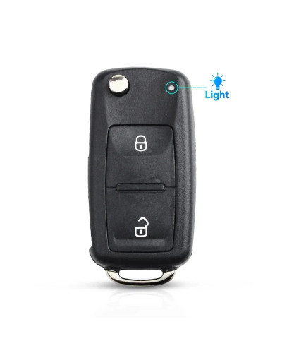 KEYYOU-funda de llave de coche plegable modificada, 1 piezas, botón 2/3, para VW, Volkswagen, Golf, Tiguan, Polo, Passat B5, Jet