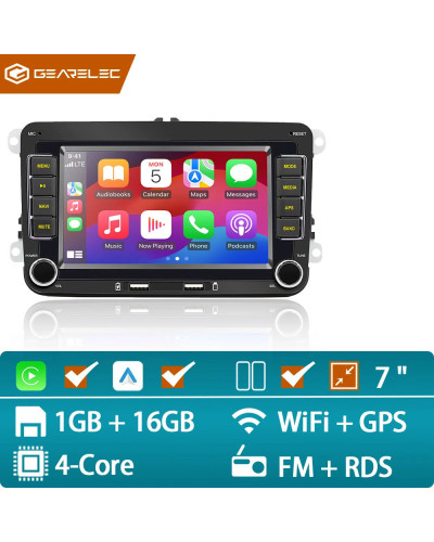 Radio Estéreo con GPS para coche, reproductor con Android, 2 Din, Carplay, Wifi, DSP, para VW Goif 5, 6, Skoda, Touran, Tiguan, 