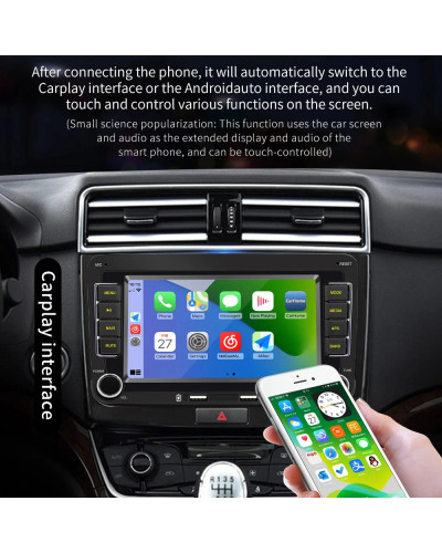 Radio Estéreo con GPS para coche, reproductor con Android, 2 Din, Carplay, Wifi, DSP, para VW Goif 5, 6, Skoda, Touran, Tiguan, 