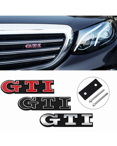 Insignia de emblema de rejilla delantera de coche con logotipo de Metal GTI para Volkswagen, Polo, Caddy, Golf 4, 5, 6, 8, Jetta