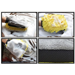 1PCS Waterproof Car Wash Microfiber Chenille Gloves Thick Car Cleaning Mitt Wax Detailing Brush Auto Care Double-faced Glove