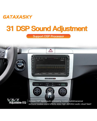 GATAXASKY-REPRODUCTOR multimedia para coche, Radio de 8 pulgadas, 2 din, Android 12, Carplay, para VW, Volkswagen, Passat B7, B6