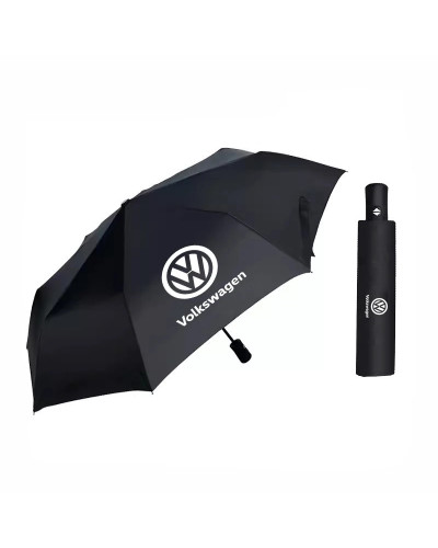 Parasol plegable con emblema para coche, sombrilla de 3 pliegues para VW GTI Atlas Jetta Golf 7 Polo Passat B6 Tiguan Taigo Cadd