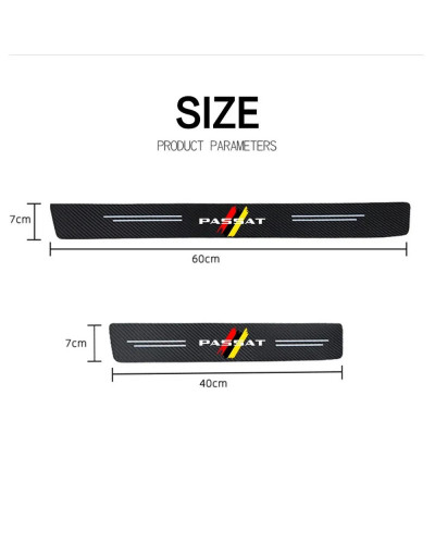 Cinta protectora para umbral de puerta de coche, pegatina para Volkswagen VW Passat insignia B6 CC B5 B6 B7 B8 2022, tiras prote