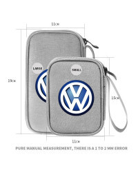 Llavero portátil para coche, bolsa de almacenamiento de Cable USB, accesorio para VW RLINE, POLO, Tiguan, golf, 1 piezas