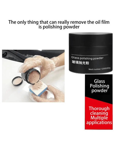 80g Car Glass Polishing Powder Car Glass Degreasing Film Repair Powder