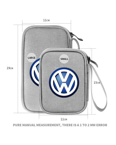 Para Volkswagen VW Golf Passat B6 Polo Rline Jetta Tiguan CADDY MTM bolsa de almacenamiento portátil para coche dispositivos USB