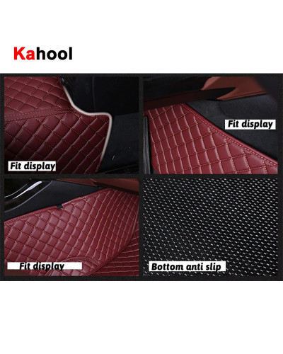 KAHOOL-alfombrillas personalizadas para el suelo del Coche, accesorio para el pie del Auto, para VW GOLF IV V 1997-2008 4th 5th