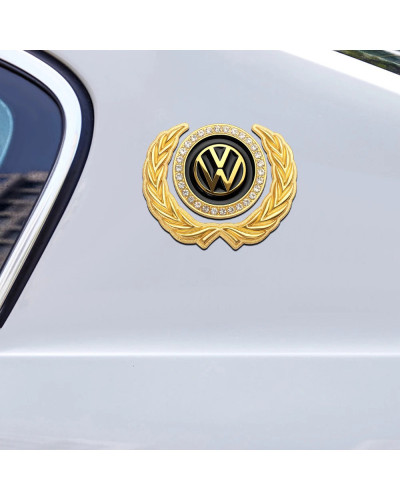 Insignia 3D de encaje de Metal personalizada, pegatinas creativas, emblema de coche para Volkswagen, VW, Golf, Polo, Tiguan, Pas