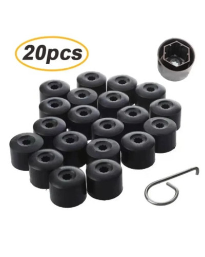 Cubierta de rueda de coche 20 piezas, cubierta de perno de tuerca de cubo, tapa de 17mm, tornillos de neumático automático, acce