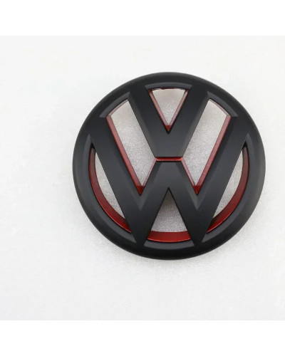 Emblema de rejilla delantera de coche, insignia de logotipo de 130mm para Volkswagen VW Jetta MK6 2011-2014, color negro mate y 