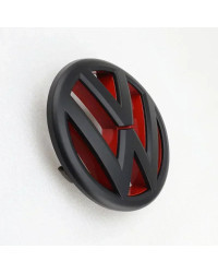 Emblema de rejilla delantera de coche, insignia de logotipo de 130mm para Volkswagen VW Jetta MK6 2011-2014, color negro mate y 