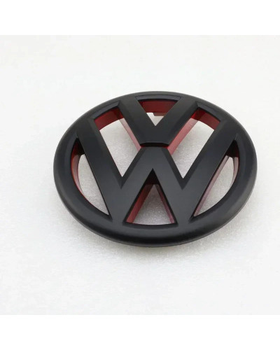 Emblema de rejilla delantera de coche, insignia de logotipo de 130mm para Volkswagen VW Jetta MK6 2011-2014, color negro mate y 