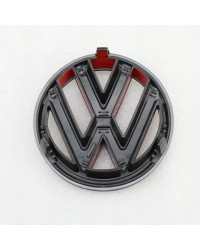 Emblema de rejilla delantera de coche, insignia de logotipo de 130mm para Volkswagen VW Jetta MK6 2011-2014, color negro mate y 