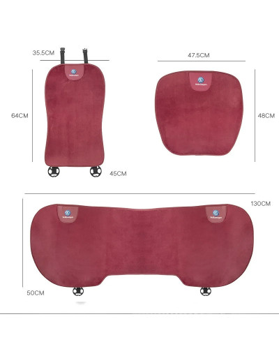 Funda de asiento de coche, almohadilla de respaldo, cojín de felpa, accesorios interiores para VW GTI, Polo, Golf, Passat, Tigua