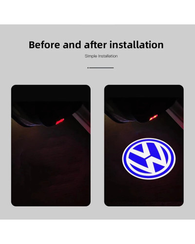 Luces LED de bienvenida para puerta de coche, proyector láser HD para VW Golf Passat B8 Tiguan Touareg CC Sharan Scirocco Magota