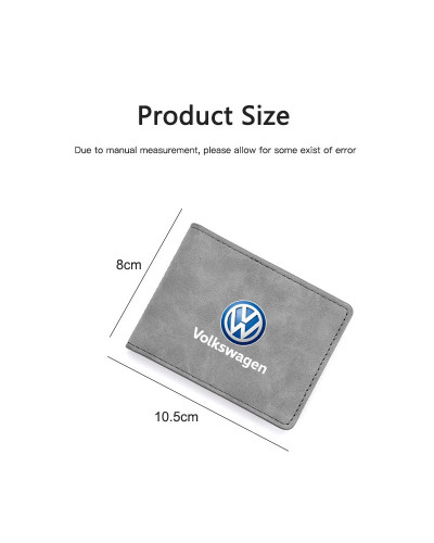 Funda de fibra de carbono para Licencia de coche, billetera para tarjeta de identificación, soporte de crédito para VW Polo Golf