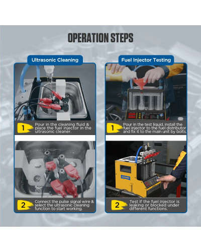 AUTOOL CT160 Car Fuel Injector Heating Cleaning & Tester Machine Ultra