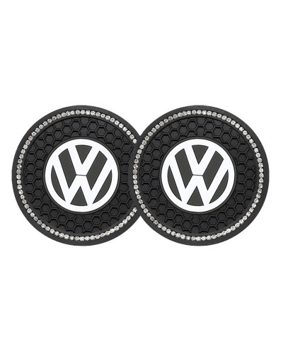 Posavasos de PVC antiruido para coche, herramientas de esterilla para taza de agua automática para VW GTI, Polo, Golf, Passat, T